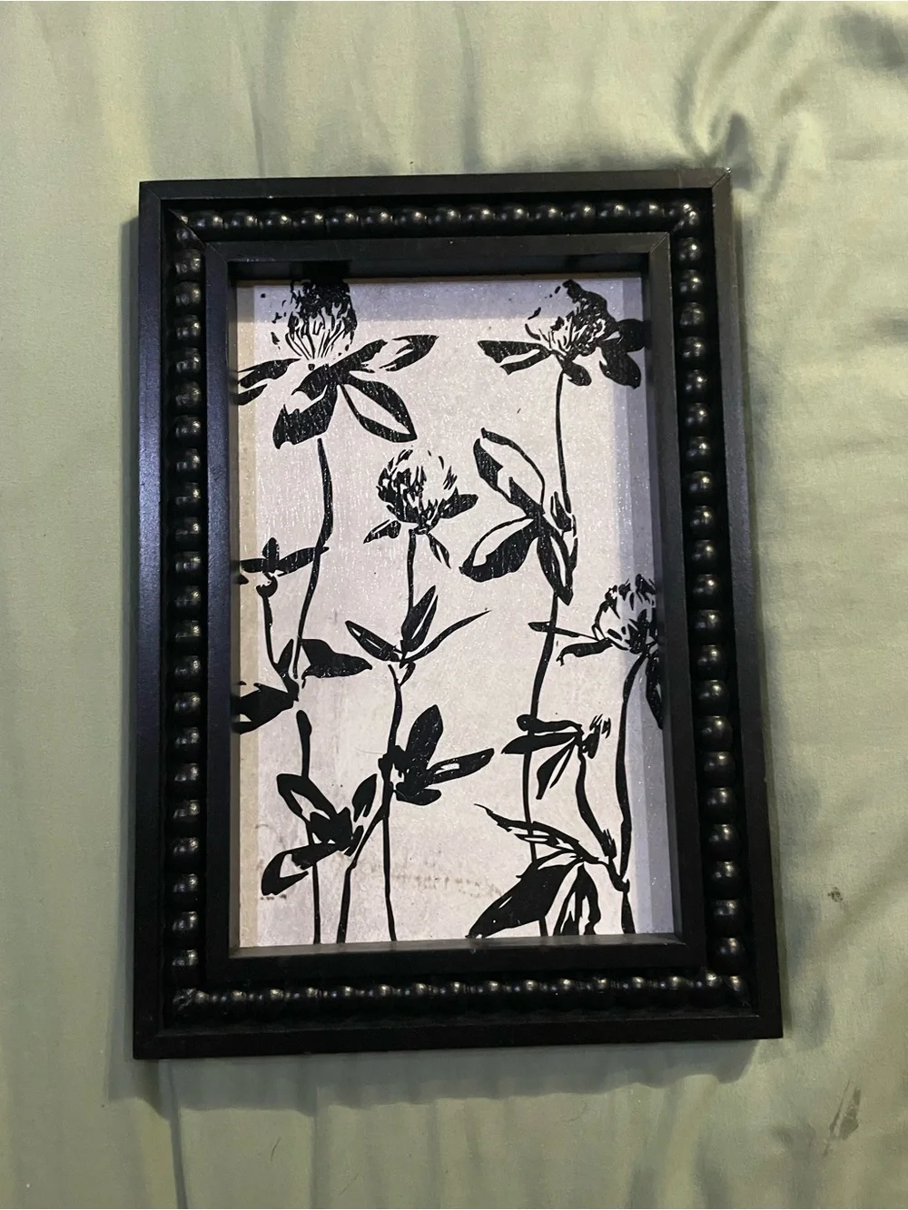 Black Floral Framed Wall Art - Elegant Home Accent